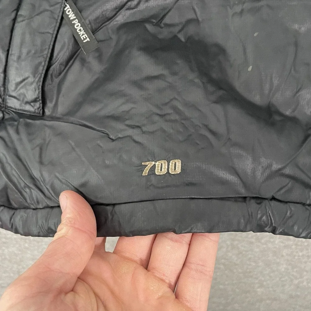 The North Face Nuptse Vest Mens XL Black‎ 700 Fill Down Puffer Hooded Full Zip